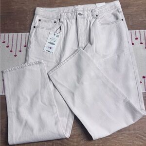Zara Men's Cream Straight Jeans